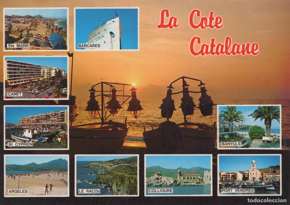 Postcards: France Argeles Sur Mer The Catalan Coast Multi View With Sunset Over The *YBB926