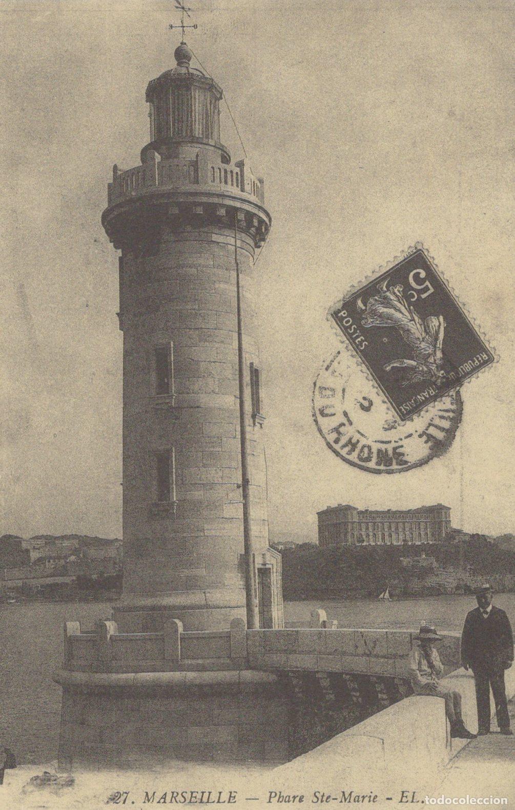 Postcards: France Marseilles Marseille Lighthouse Ste Marie Lighthouse Reproduction *YBB965