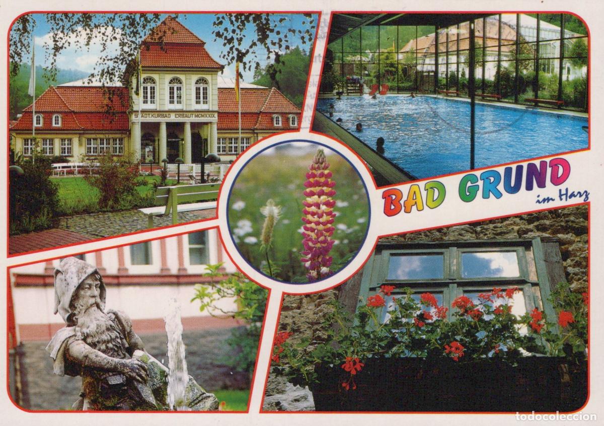Cartoline: Germany Bad Grund Im Harz Spa Town Collage Swimming Pool Architecture *YBB739