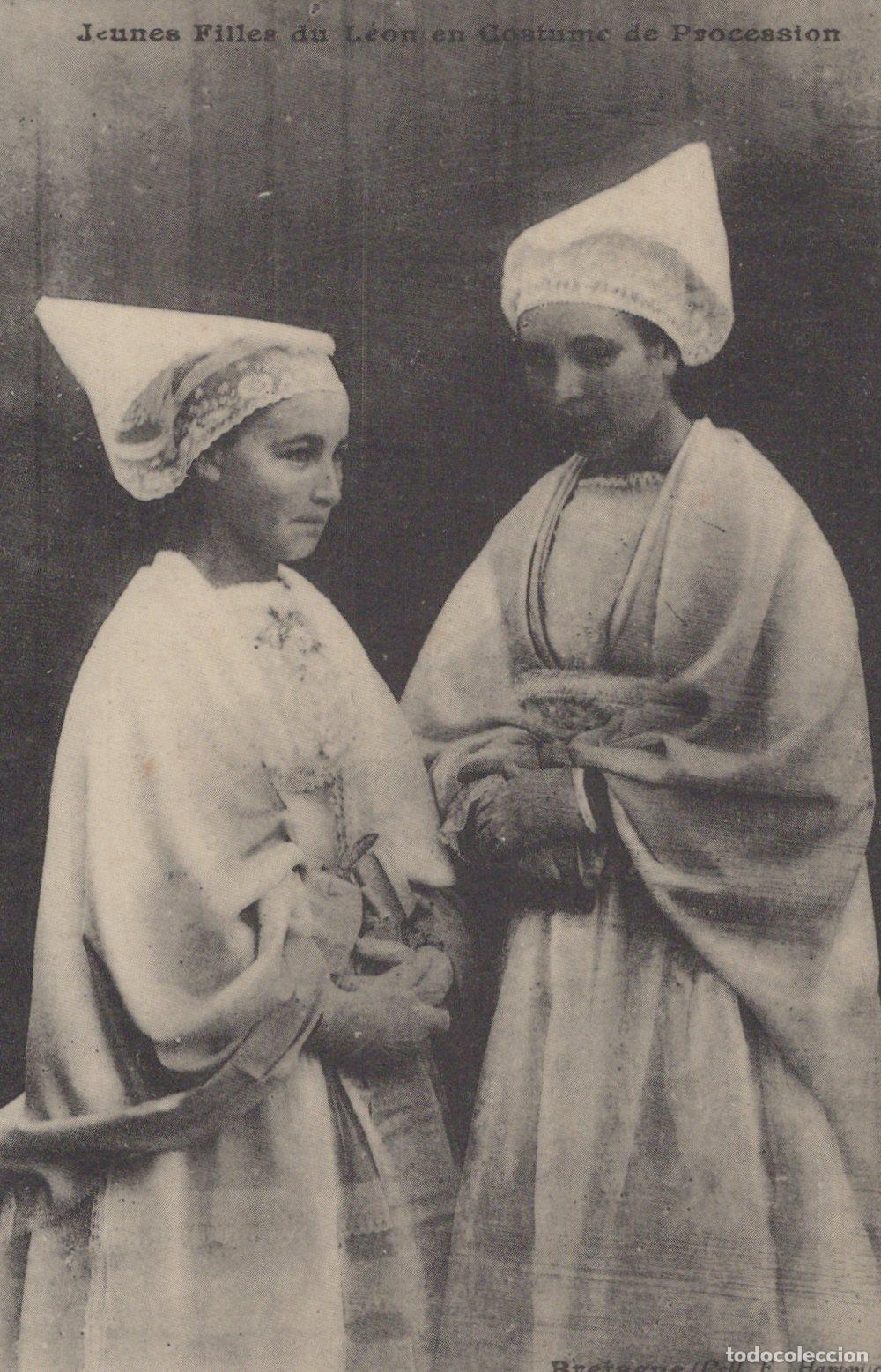 Postkarten: France Bretagne Bretagne Young Girls Of Leon In Unposted Reproduction *YBB991