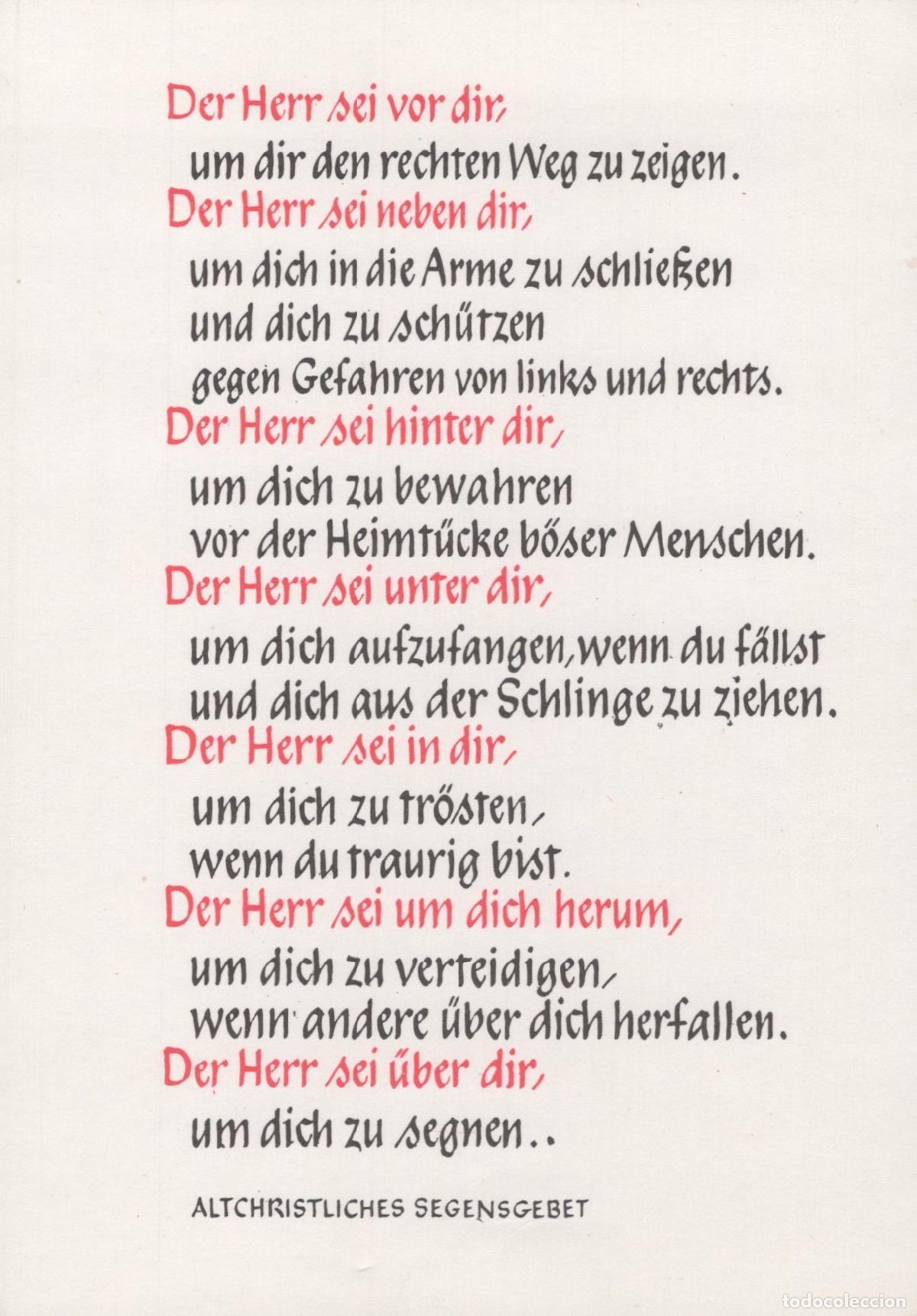 Postkarten: Germany Jena Religious Blessing Prayer German Language *YBB813