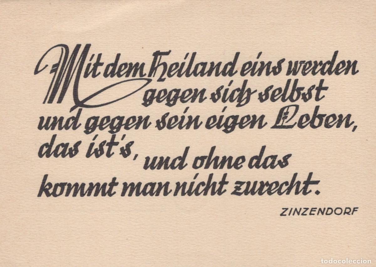 Postkarten: Germany Kassel Zinzendorf Quote Religious German Calligraphy Unposted *YBB789