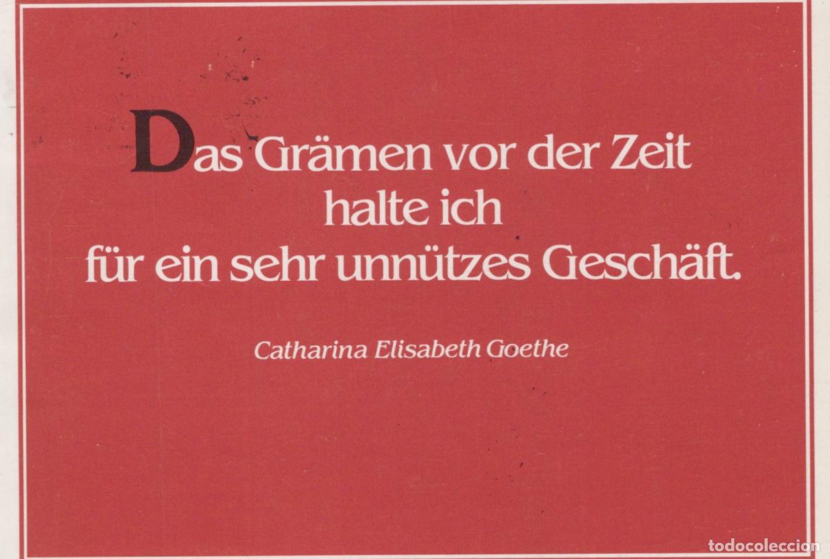 Postkarten: Topics Writers Catharina Elisabeth Goethe Quote *YBB794