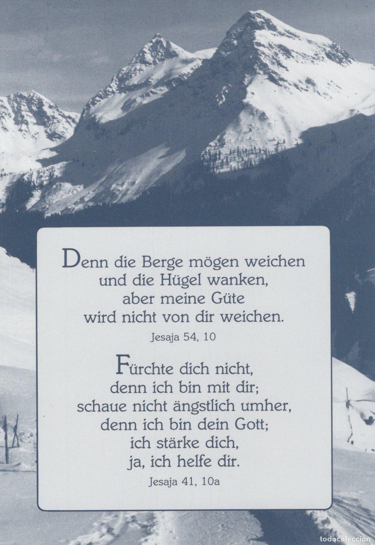 Postkarten: Germany Snowy Mountains With Bible Verses Religious Theme *YBB843