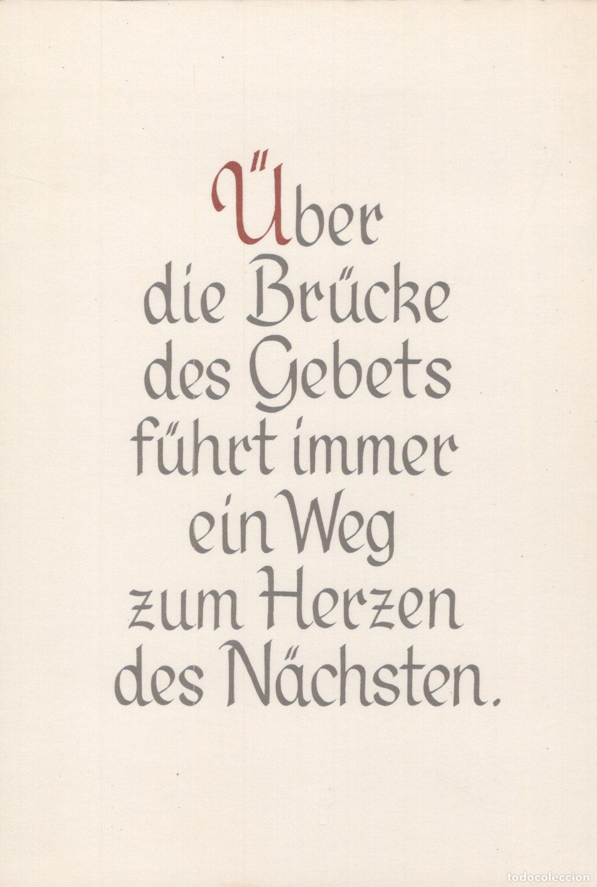 Postkarten: Germany Muenchen German Religious Quote Over The Bridge Of Prayer *YBB819