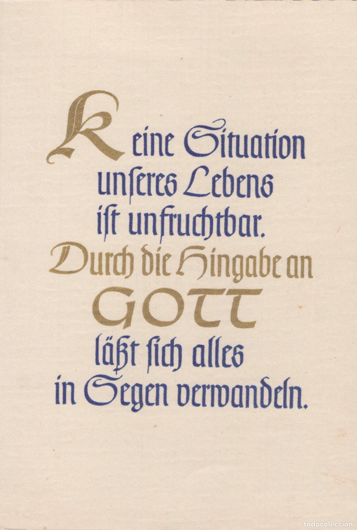 Postkarten: Germany Dresden Religious German Calligraphy Quote No Situation *YBB824