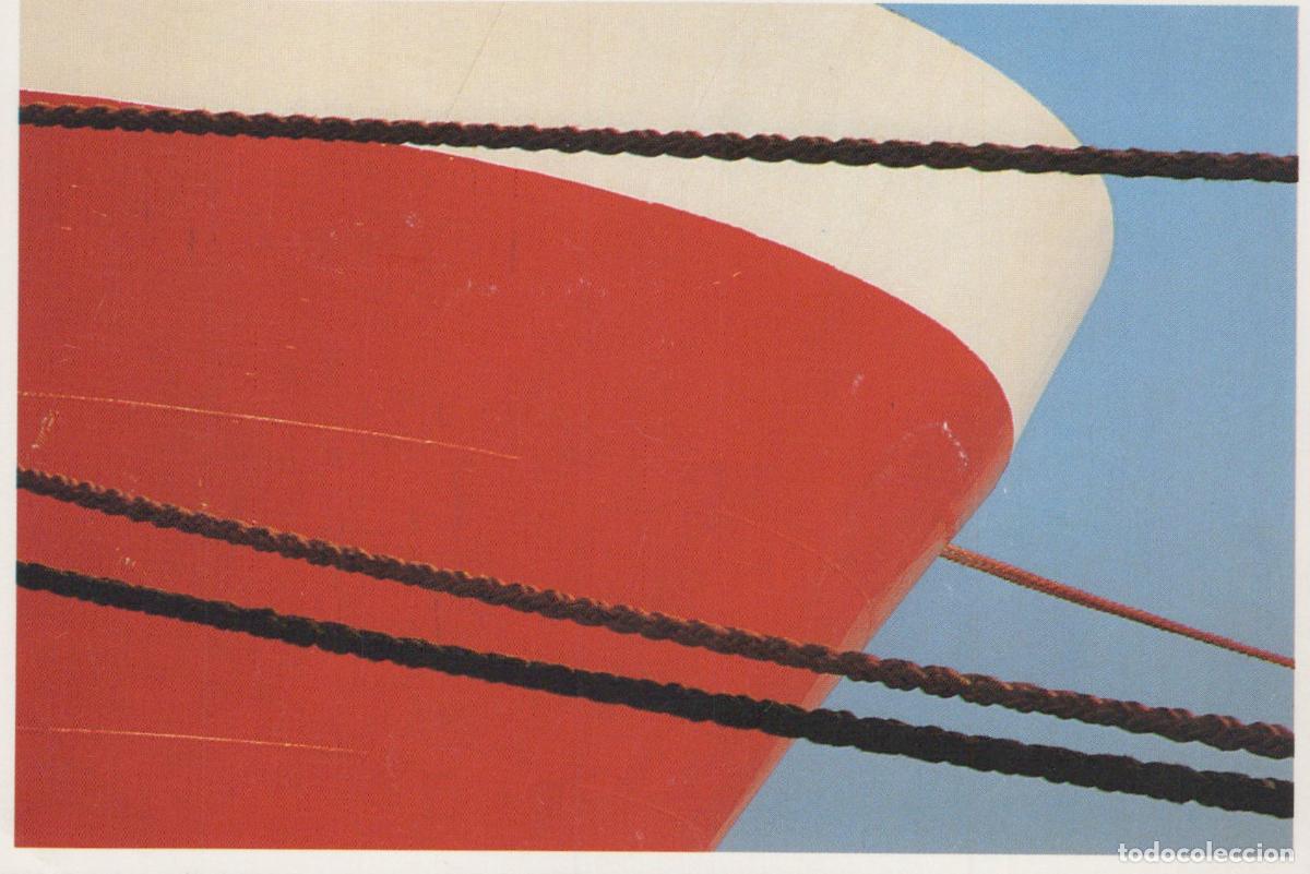 Postkarten: France Dunkerque Dunkerque Ship Bow Red White Hull Mooring Ropes *YBB943