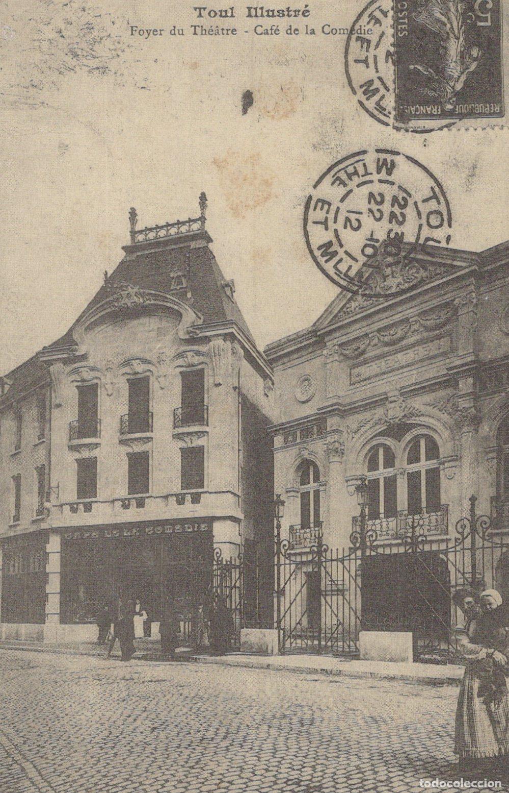 Postales: France Toul Illustrated Foyer Of The Theater Caf&eacute; De La Com&eacute;die *YBB963