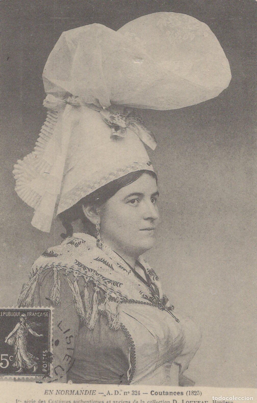 Postales: France Coutances Woman In Traditional Costume Unposted Reproduction *YBB969