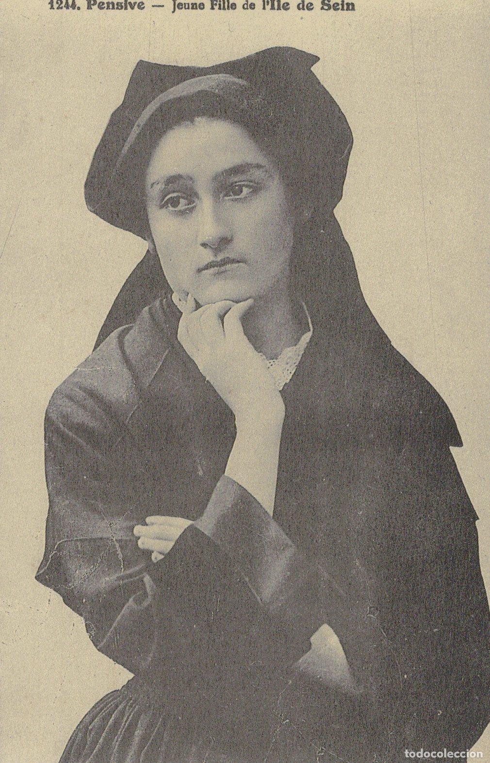 Postales: France Ile De Sein Pensive Young Woman From Ile De Unposted Reproduction *YBB989