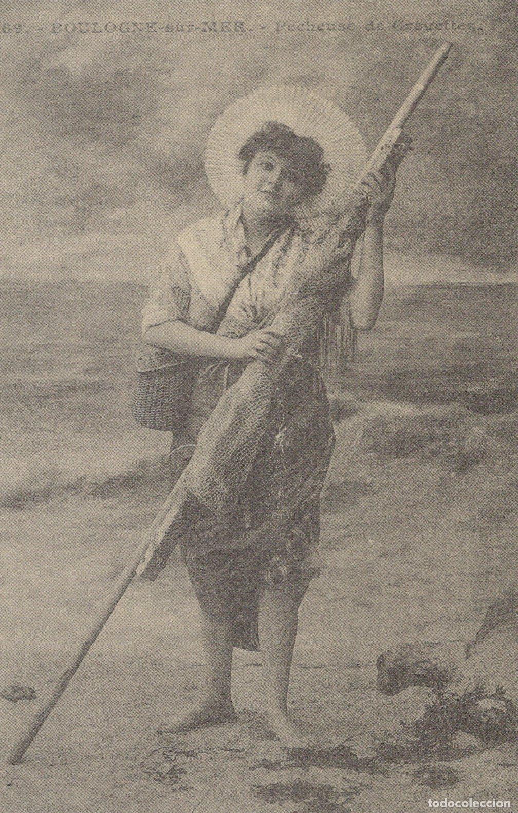 Postales: France Boulogne Sur Mer Shrimp Fisherwoman Unposted Reproduction *YBB994
