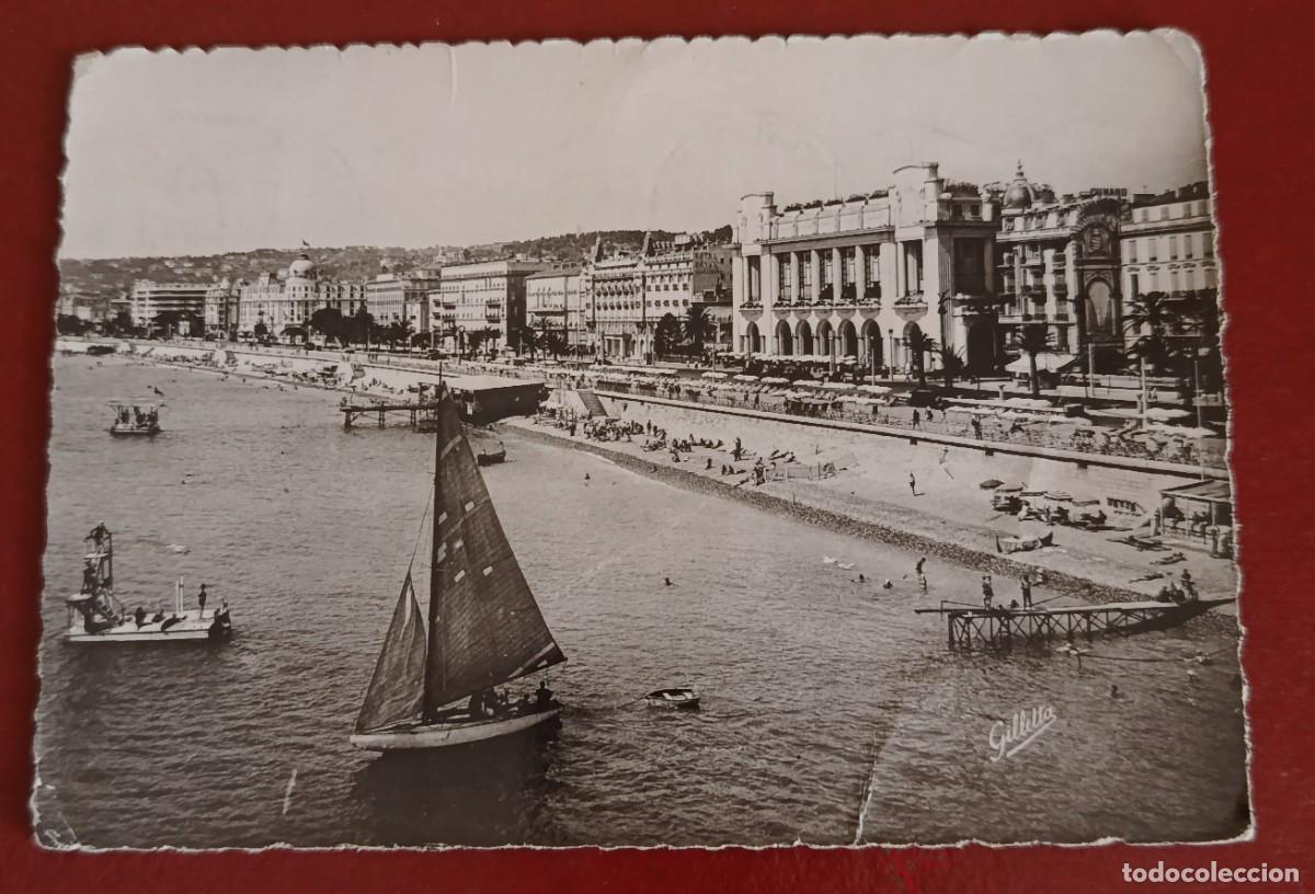 Postales: PROMENADE DES ANGLAIS - PALAIS DE LA M&Eacute;DITERRAN&Eacute;E - NIZA - FRANCIA 1950