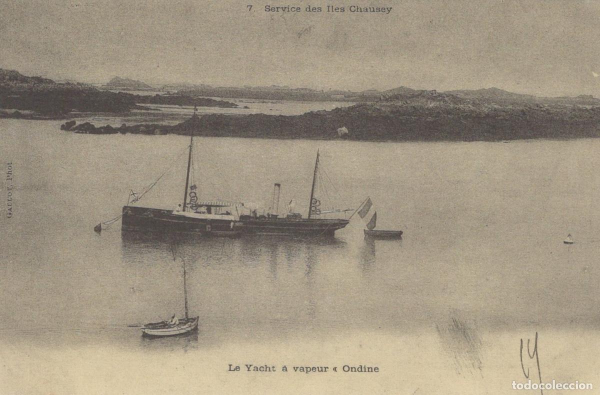 Postales: France Ile Chausey Steamer Ondine Unposted Reproduction *YBC004