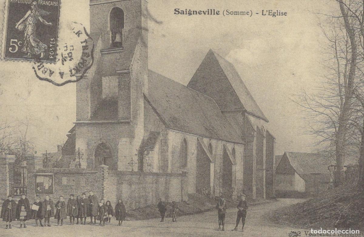 Postales: France Picardie Saigneville Somme L Church Girls And Boys Reproduction *YBC006