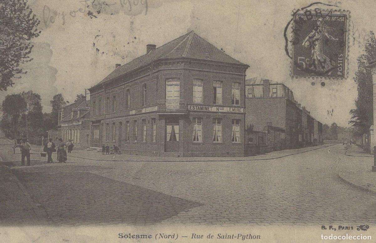 Postales: France Solesmes Nord Rue De Saint Python Street View With Reproduction *YBC008