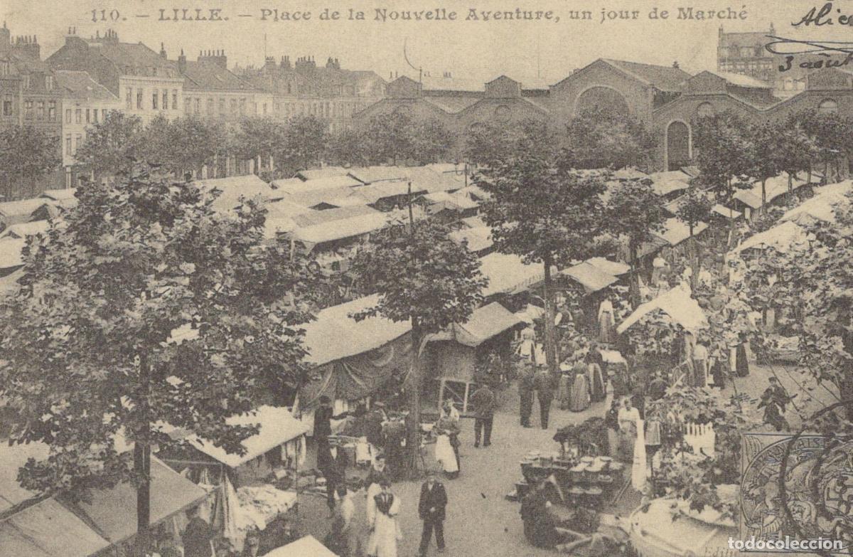 Postcards: France Lille Place De La Nouvelle Aventure Market Unposted Reproduction *YBC019