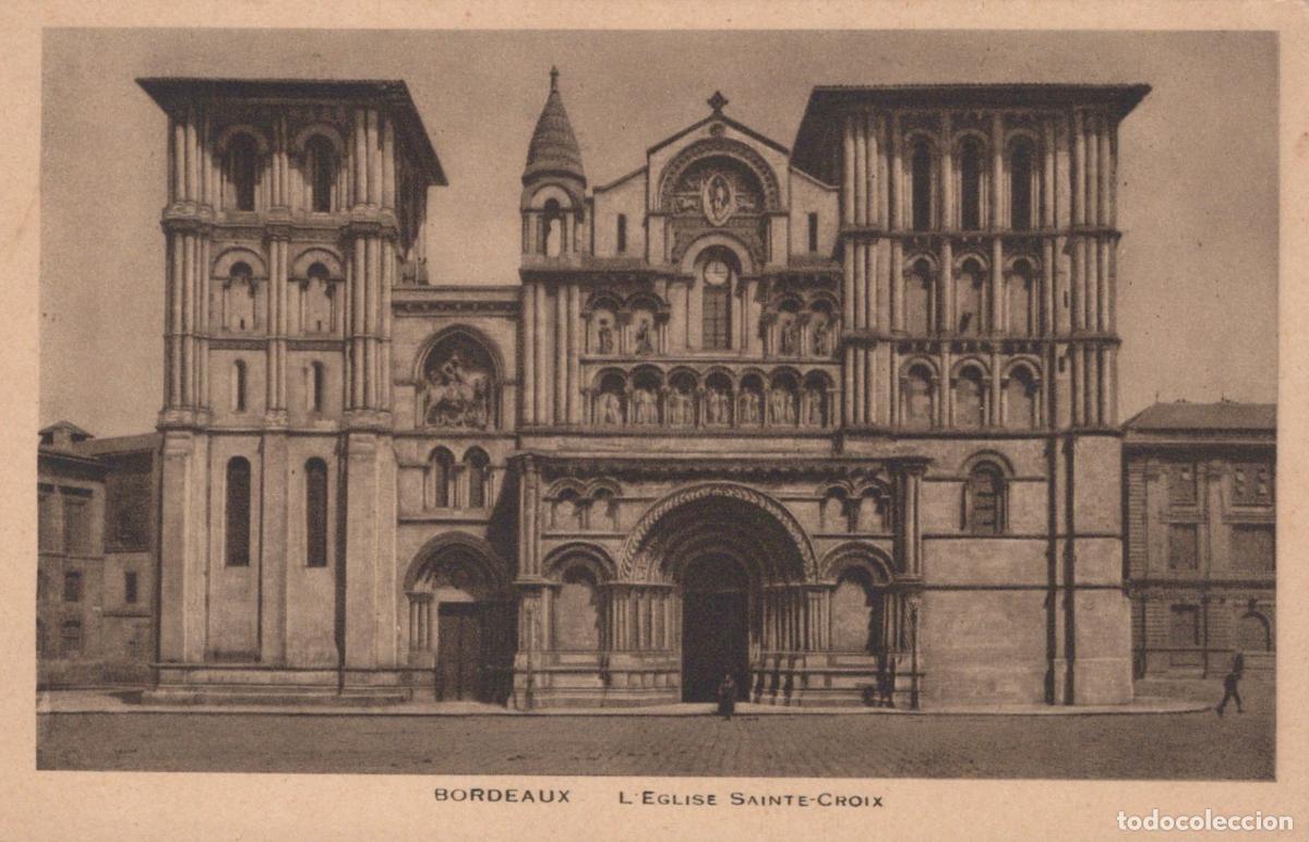 Postcards: France Bordeaux Holy Cross Church Facade In Unposted *YBC175