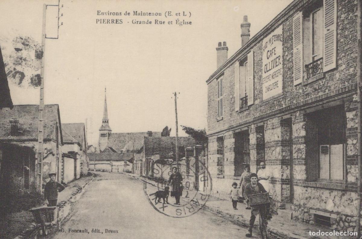 Postcards: France Grande Rue And Church In Stones Reproduction *YBC077