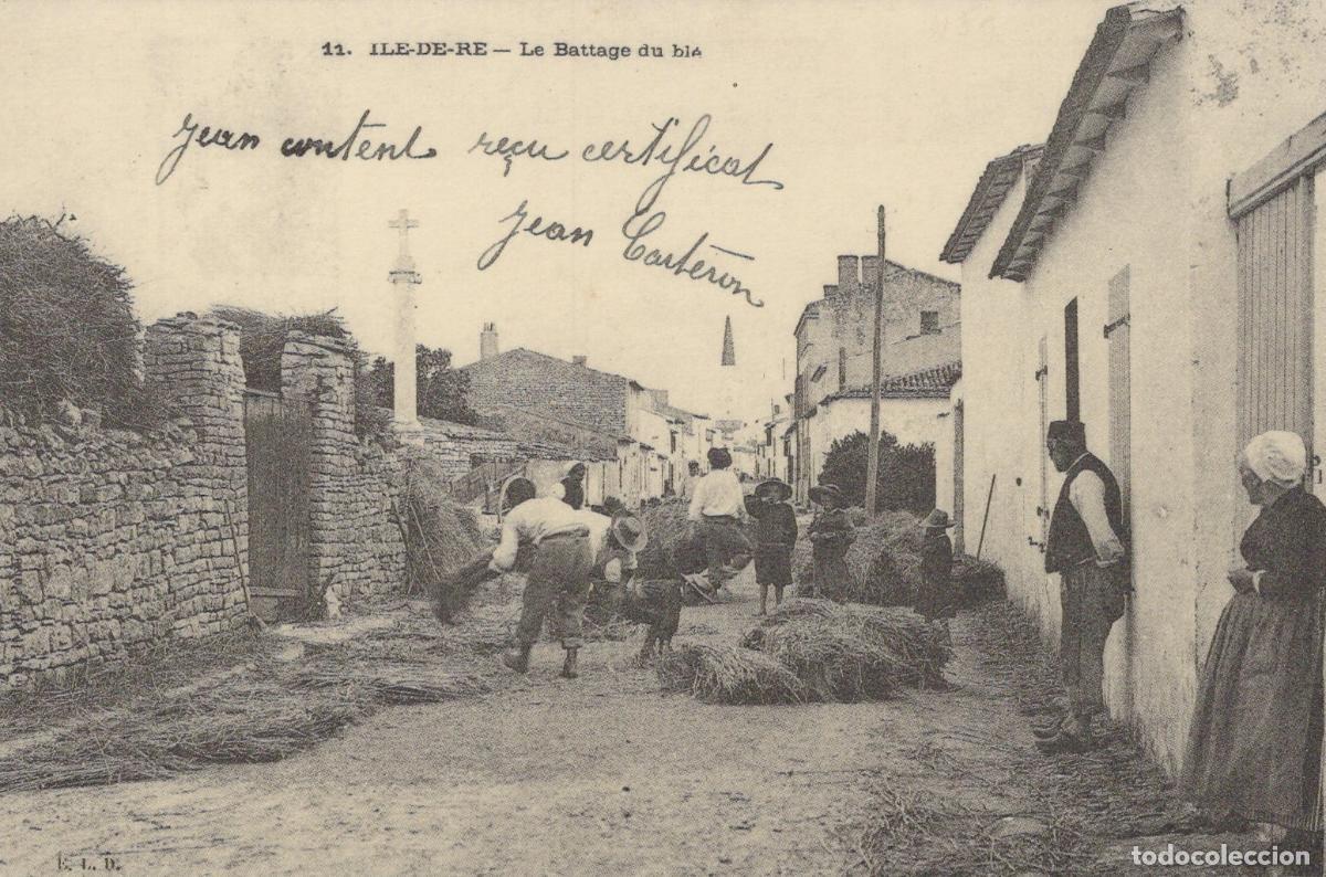Postcards: France Ile De Re Ile De Re Traditional Wheat Threshing In Reproduction *YBC037