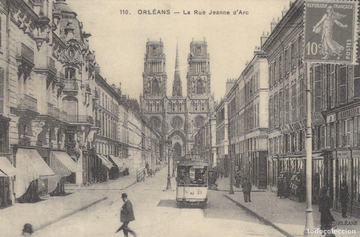 Postcards: France Orleans Rue Joan Of Arc With Holy Cross Unposted Reproduction *YBC028