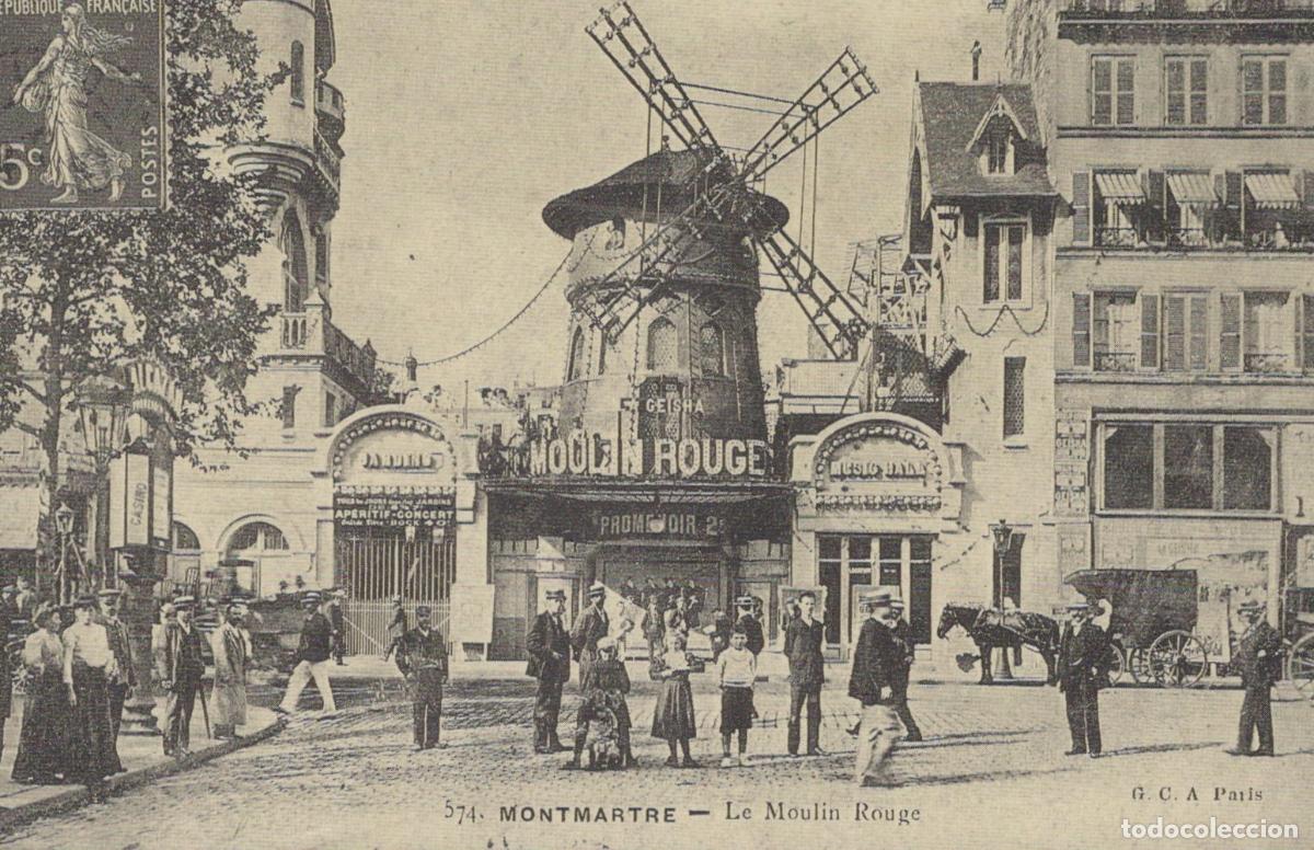Cartoline: France Arc De Triomphe Paris Montmartre Mill Unposted Reproduction *YBC048