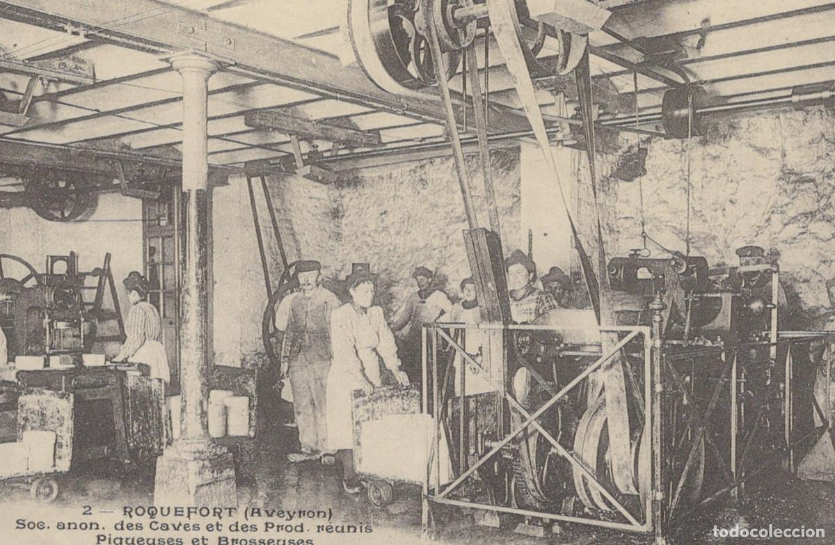 Cartoline: France Roquefort Cheese Factory Aveyron Workers Unposted Reproduction *YBC081