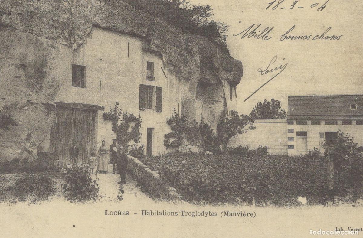 Cartoline: France Loches Touraine Troglodyte Dwellings Mauvi&egrave;re Cave Reproduction *YBC085