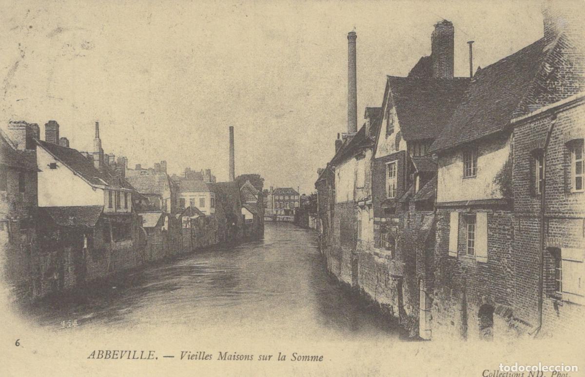 Postales: France Abbeville Old Houses Along The Somme River Unposted Reproduction *YBC055