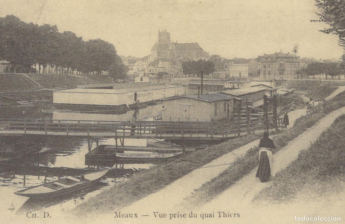 Postales: France Meaux View From Quay Thiers With River Unposted Reproduction *YBC057