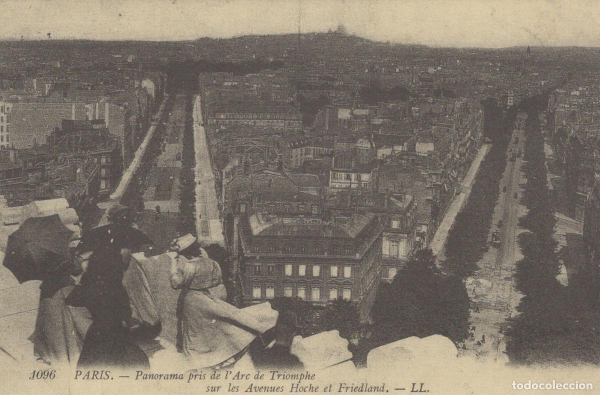 Postcards: France Arc De Triomphe Paris Panorama From Avenues Unposted Reproduction *YBC064