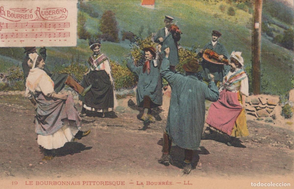 Postais: France Bourbonnais Bouree Folk Dance Musicians Unposted *YBC433