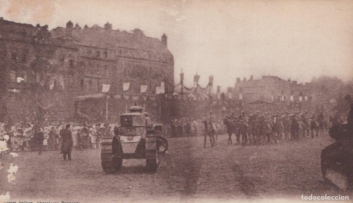 Postais: France Bordeaux French Military Parade With Renault Ft Tank In Unposted *YBC435