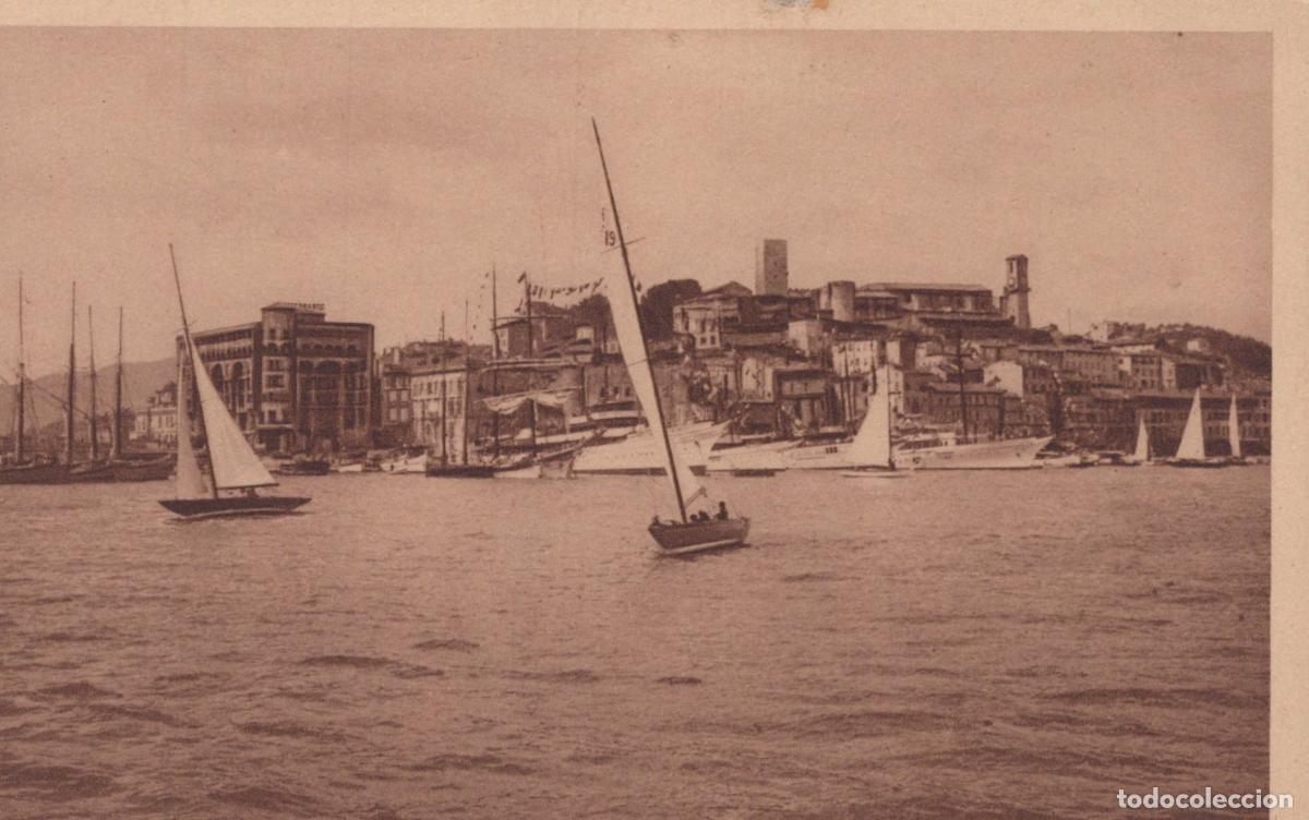 Postales: France Cannes Le Suquet And Sailing Regatta Boats In The Harbor Unposted *YBC205