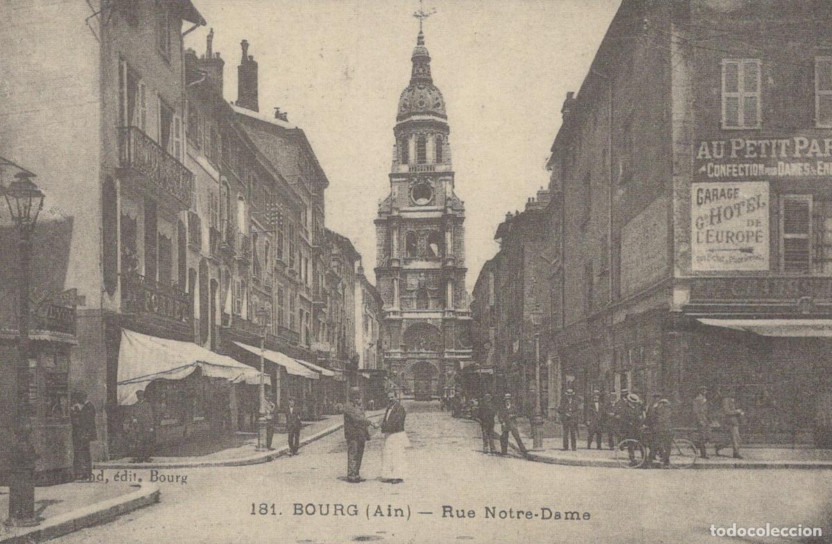 Cartes Postales: France Bourg En Bresse Rue Notre Dame With Church Unposted Reproduction *YBC123