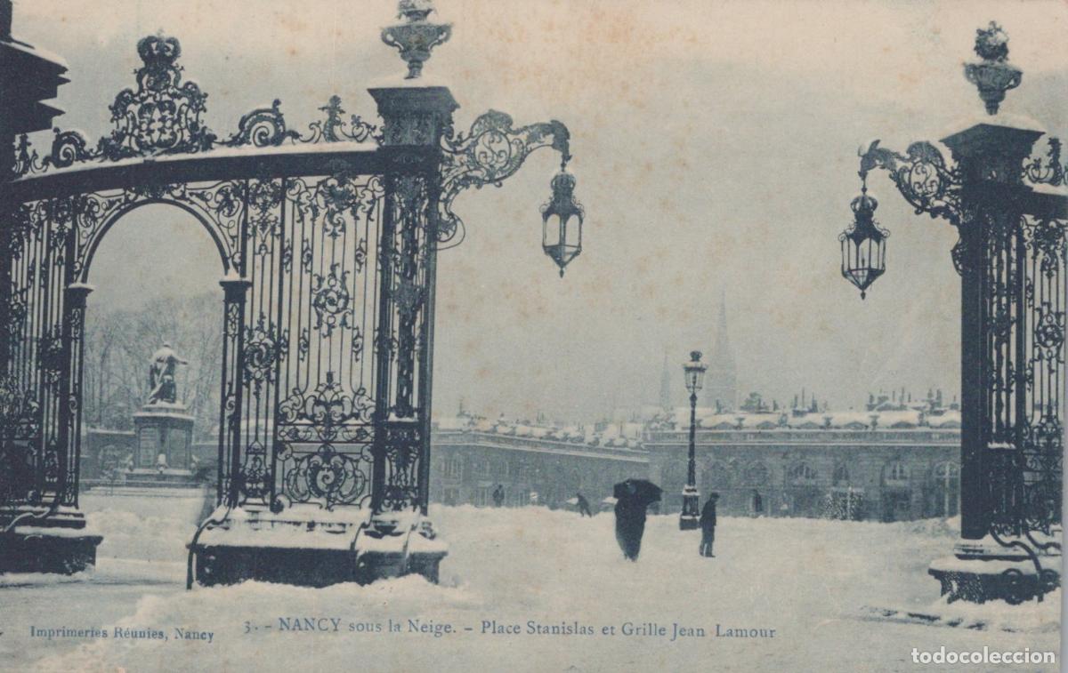 Cartes Postales: France Nancy In Winter Place Stanislas And Jean Lamour Gate Unposted *YBC211