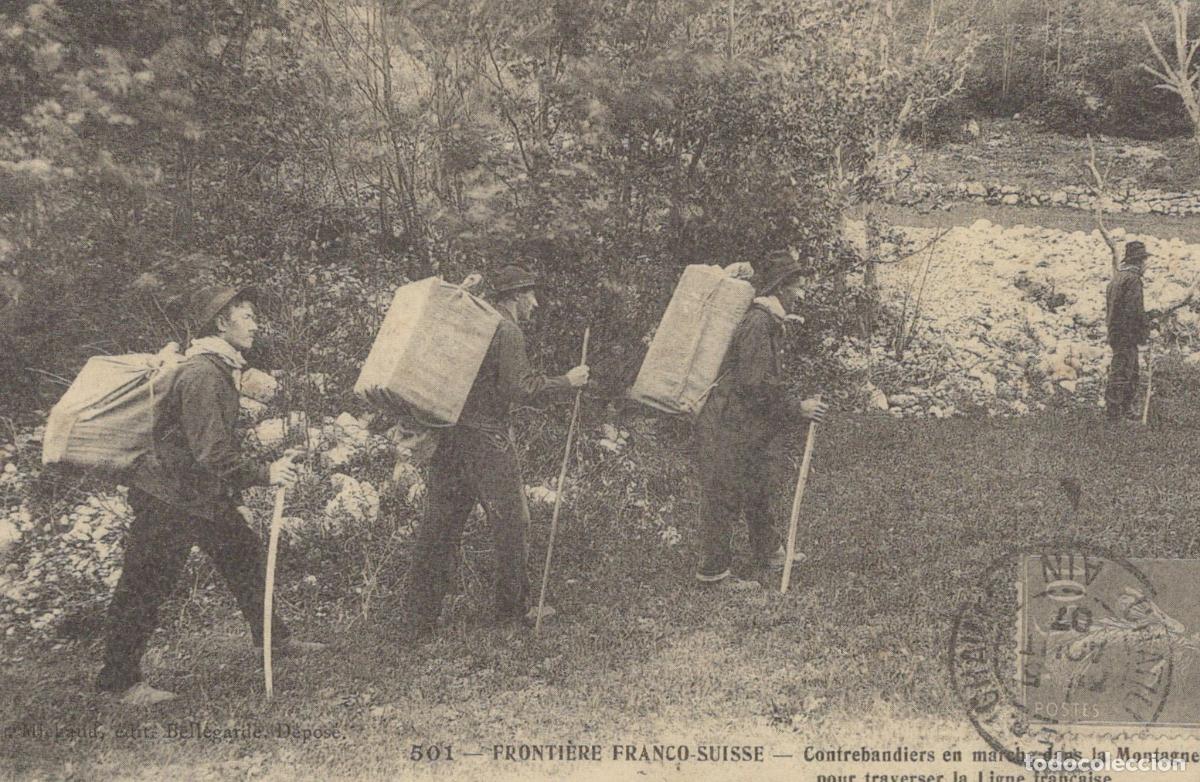 Cartes Postales: France Bellegarde Franco Swiss Border Smugglers Unposted Reproduction *YBC078
