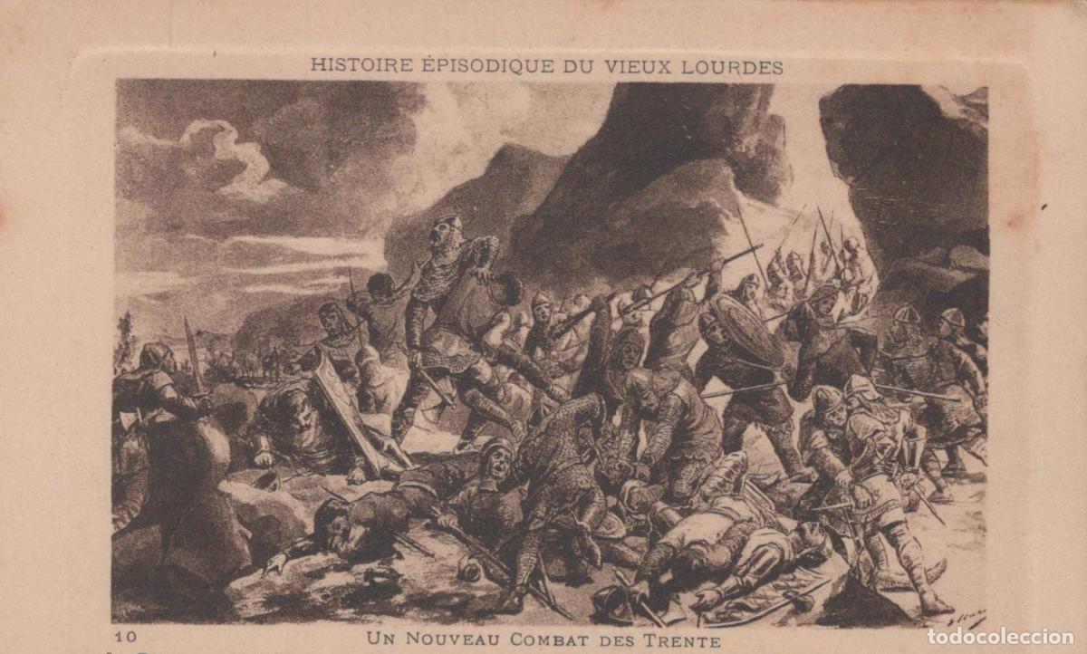 Cartes Postales: France Lourdes Historical Scene Of A Medieval Battle In Unposted *YBC292