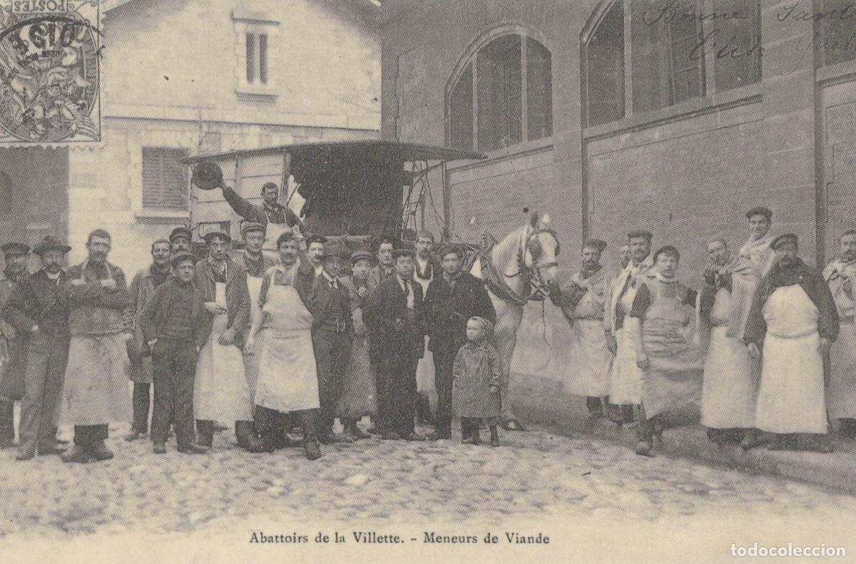 Cartoline: France Arc De Triomphe Paris La Villette Slaughterhouses Butchers *YBC139