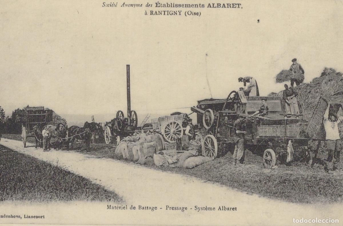 Postcards: France Rantigny Oise Albarat Threshing And Unposted Reproduction *YBC090
