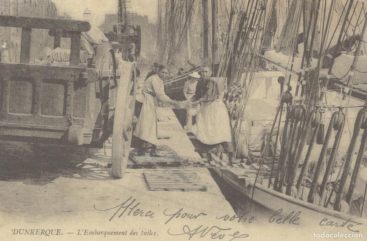 Postales: France Dunkerque Dunkerque Women Loading Tiles Onto A Ship In *YBC096