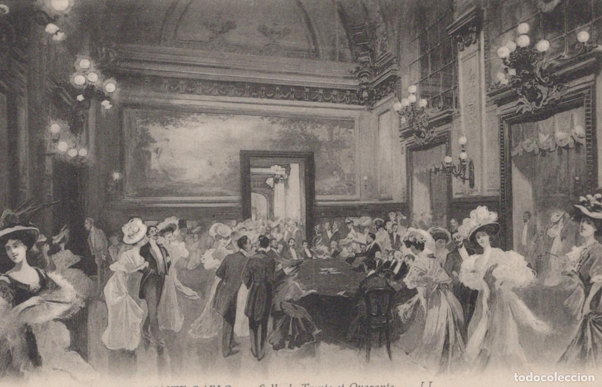 Cartoline: Monaco Monte Carlo Casino Thirty And Forty Room Interior Unposted *YBC322