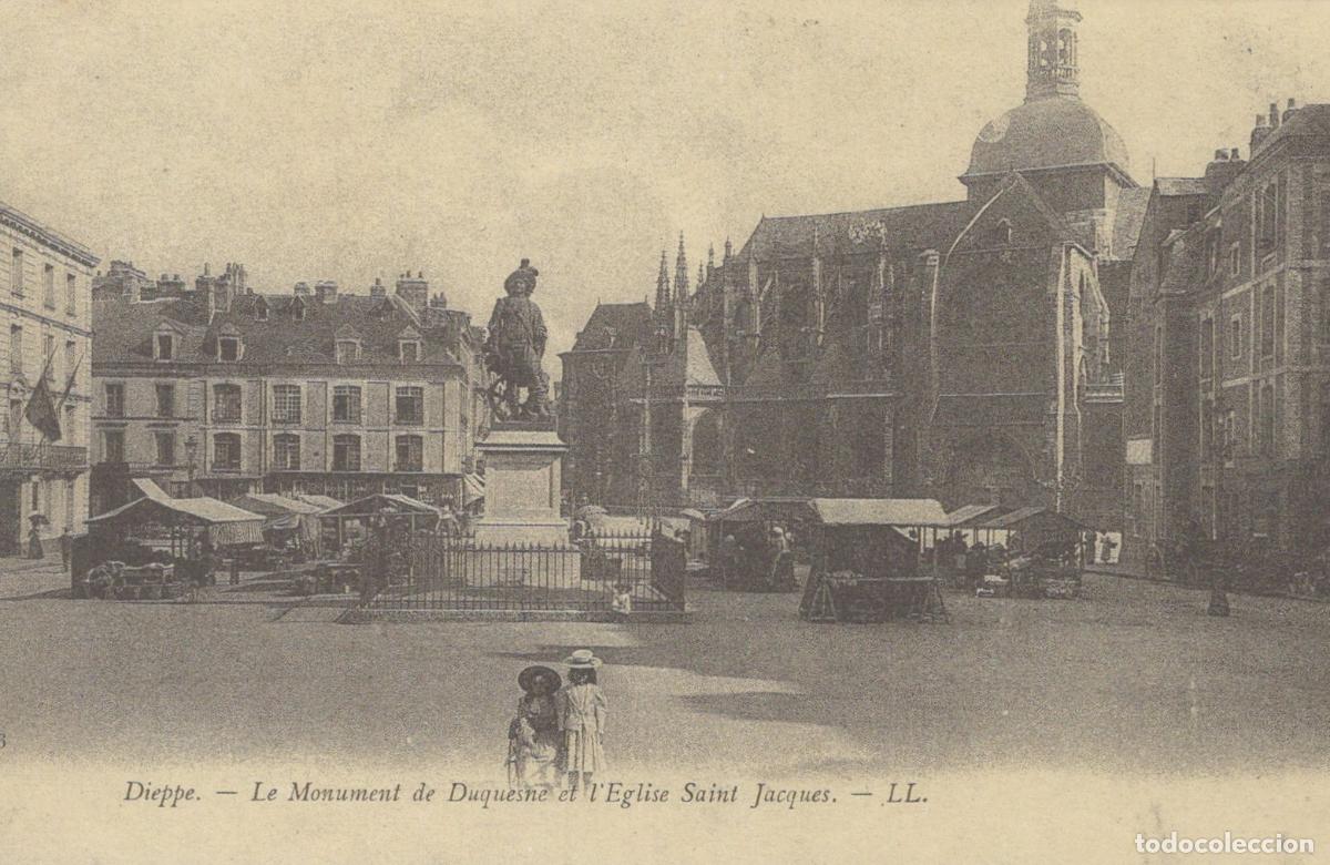 Cartoline: France Dieppe Place Saint Jacques Duquesne Unposted Reproduction *YBC098