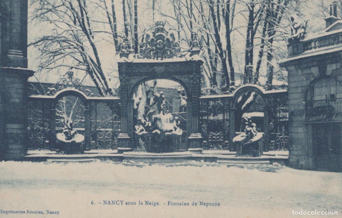 Postales: France Nancy Neptune Fountain In Under Snow Unposted *YBC237