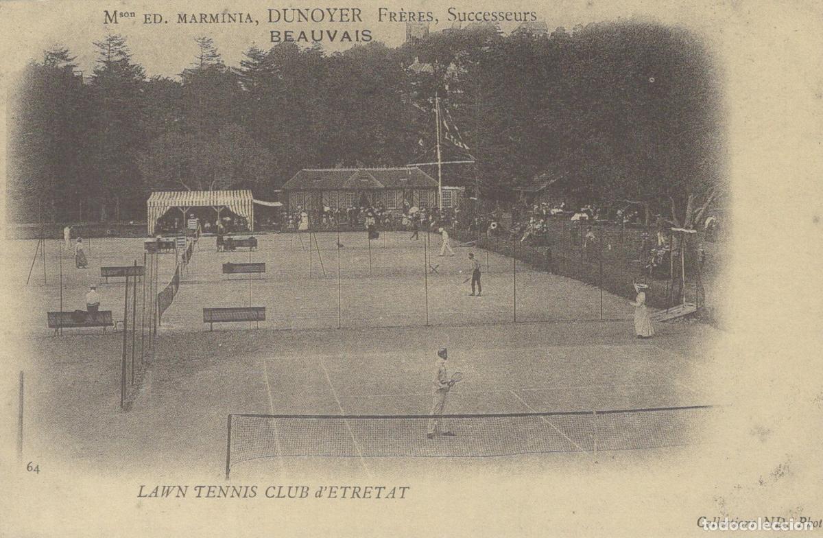 Postcards: France Etretat Lawn Tennis Club Normandy 1900s Unposted Reproduction *YBC112