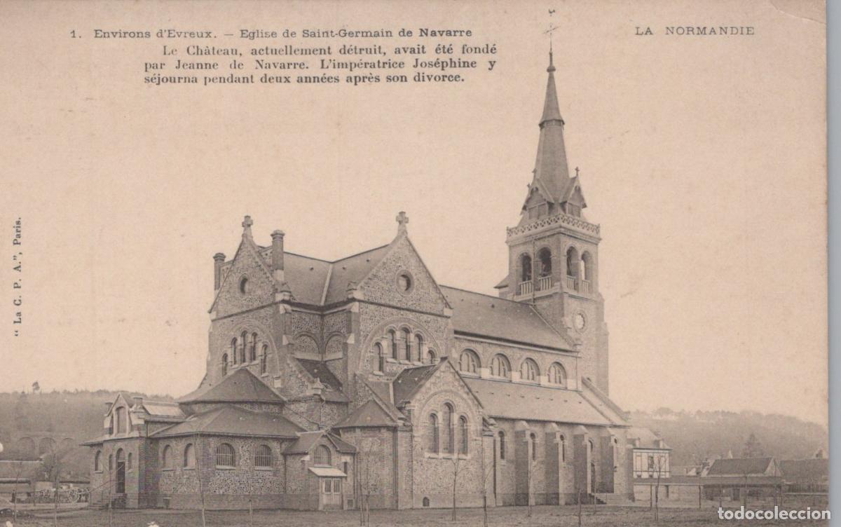 Postkarten: France Evreux Church Of Saint Germain De Navarre Near Normandy Unposted *YBC564
