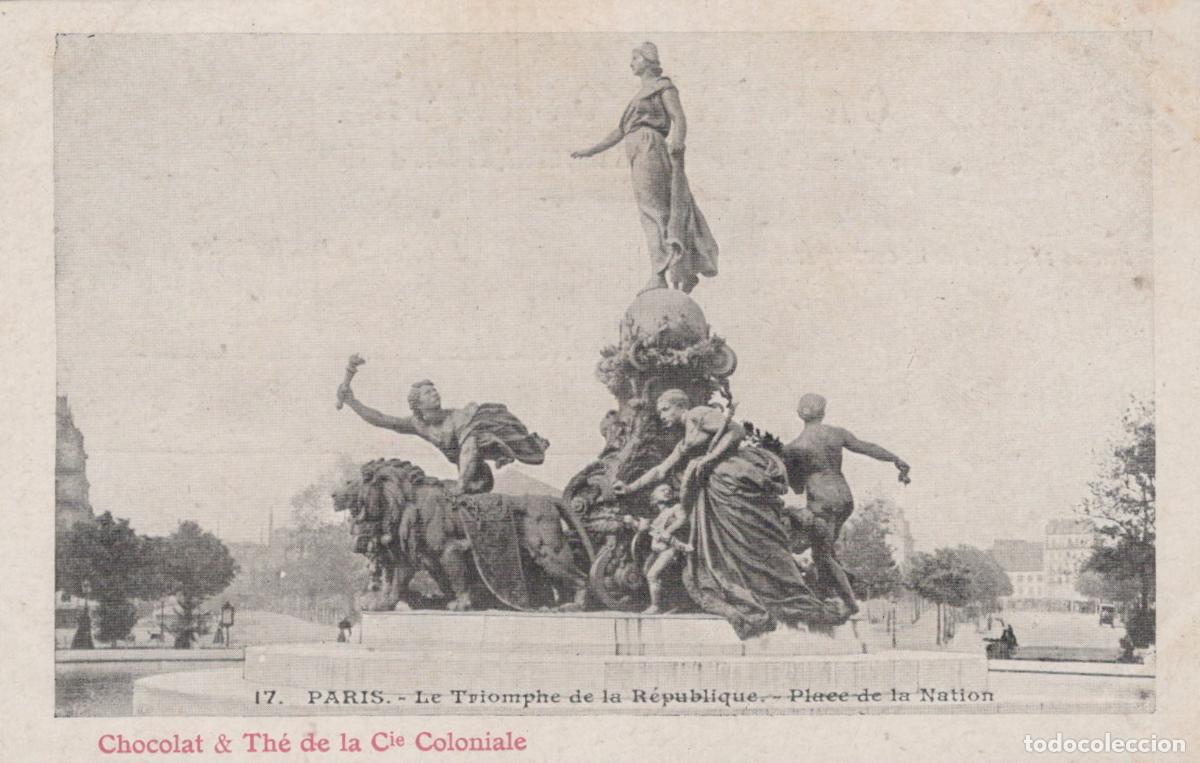 Postcards: France Other Monuments Paris The Triumph Of The Republic Statue Unposted *YBC652
