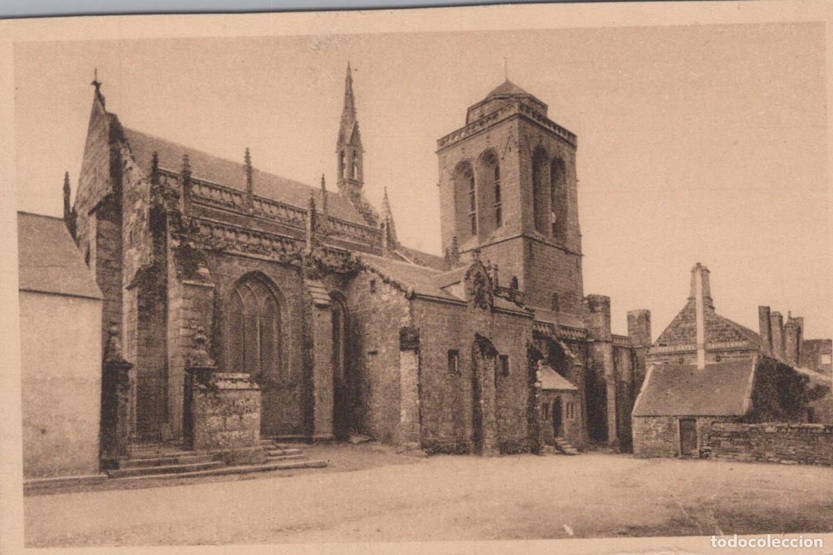 Postcards: France Locronan Finistere 15th Century Church North Side View Unposted *YBC202