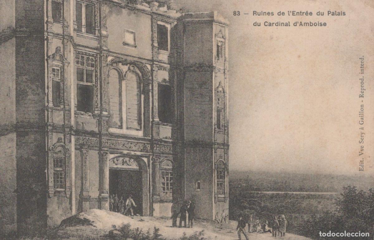 Postcards: France Gaillon Ruins Of The Entrance To The Palace Of Cardinal Unposted *YBC494