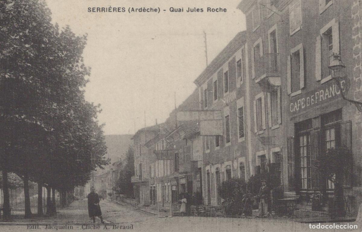 Postcards: France Serri&egrave;res Ard&egrave;che Quay Jules Roche Street Unposted Reproduction *YBC128