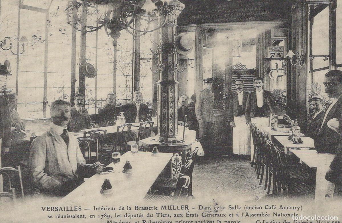 Postcards: France Versailles Brasserie Muller Interior Old Unposted Reproduction *YBC130